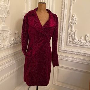 Beautiful Blank Noir size small deep red coat, lightweight